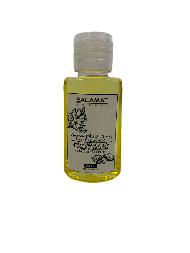 روغن بادام شیرین ارگانیک ۳۰میل طبیعی سلامت