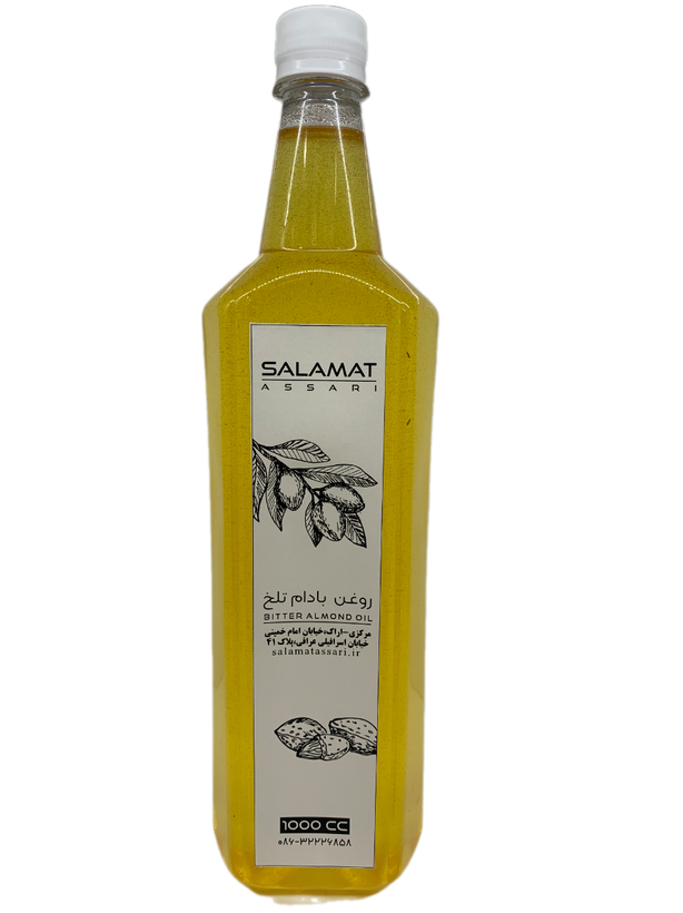 روغن بادام تلخ ارگانیک ۱ لیتری ۱۰۰۰میل طبیعی سلامت