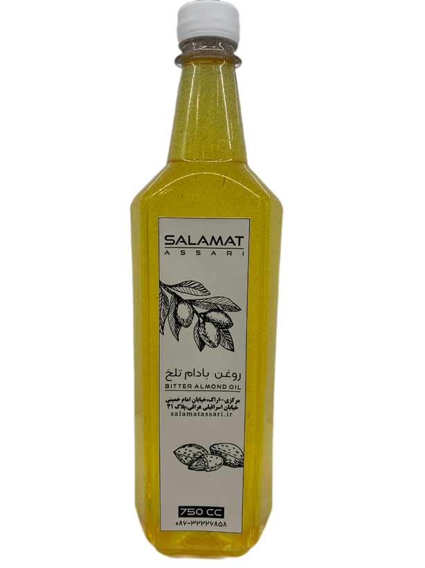 روغن بادام تلخ ارگانیک ۷۵۰میل طبیعی سلامت