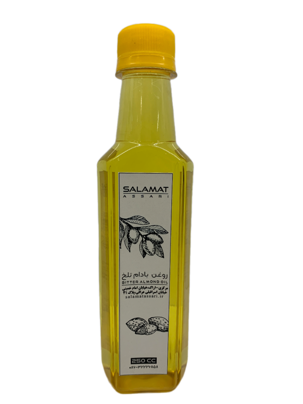 روغن بادام تلخ ارگانیک ۲۵۰میل طبیعی سلامت