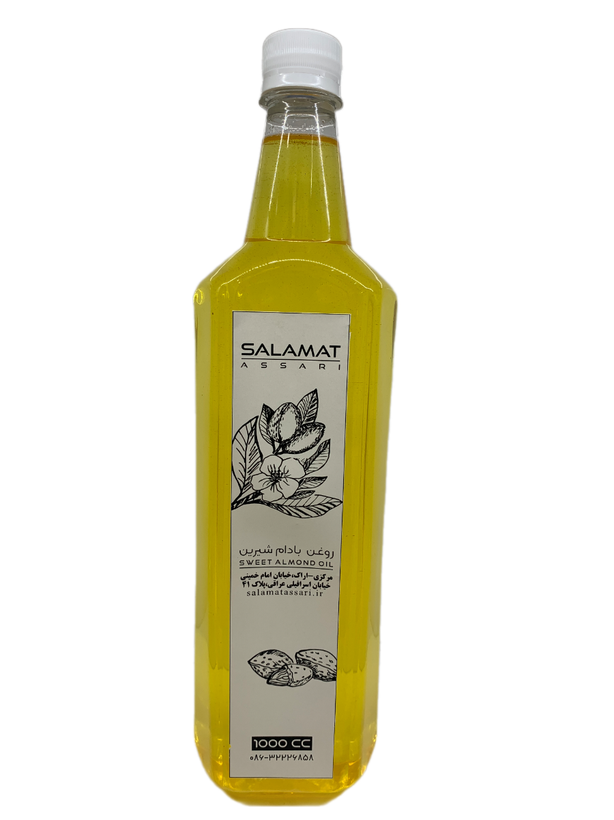 روغن بادام شیرین ارگانیک ۱ لیتری ۱۰۰۰میل طبیعی سلامت