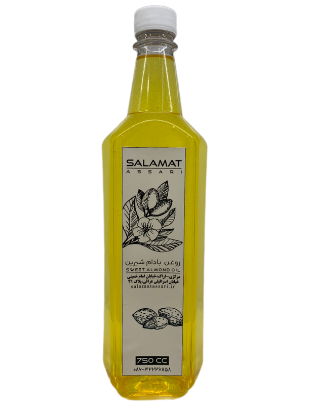 روغن بادام شیرین ارگانیک ۷۵۰میل طبیعی سلامت