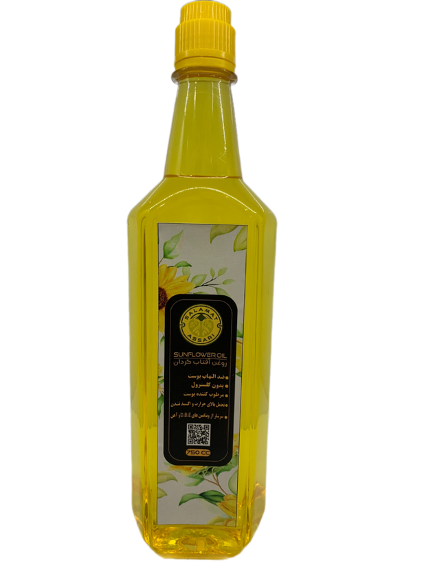 روغن آفتابگردان ارگانیک ۷۵۰میل طبیعی سلامت